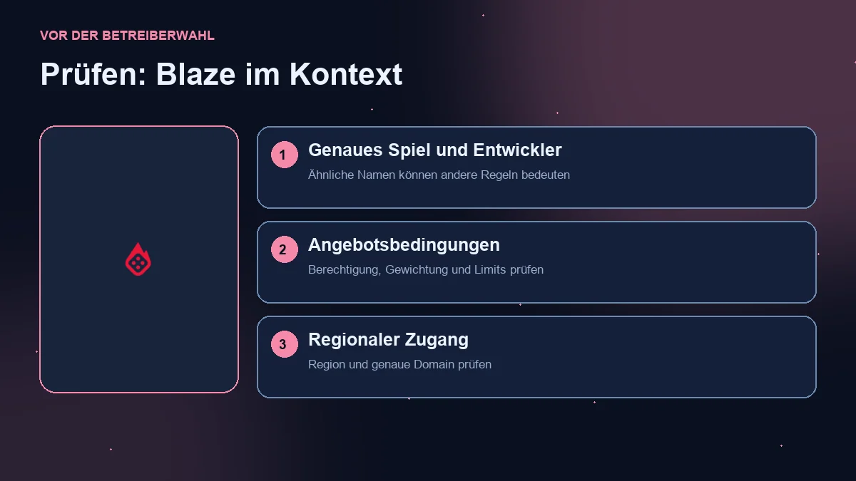 Mines Blaze: Prüfung von Spiel, Angebot und regionalem Zugang.