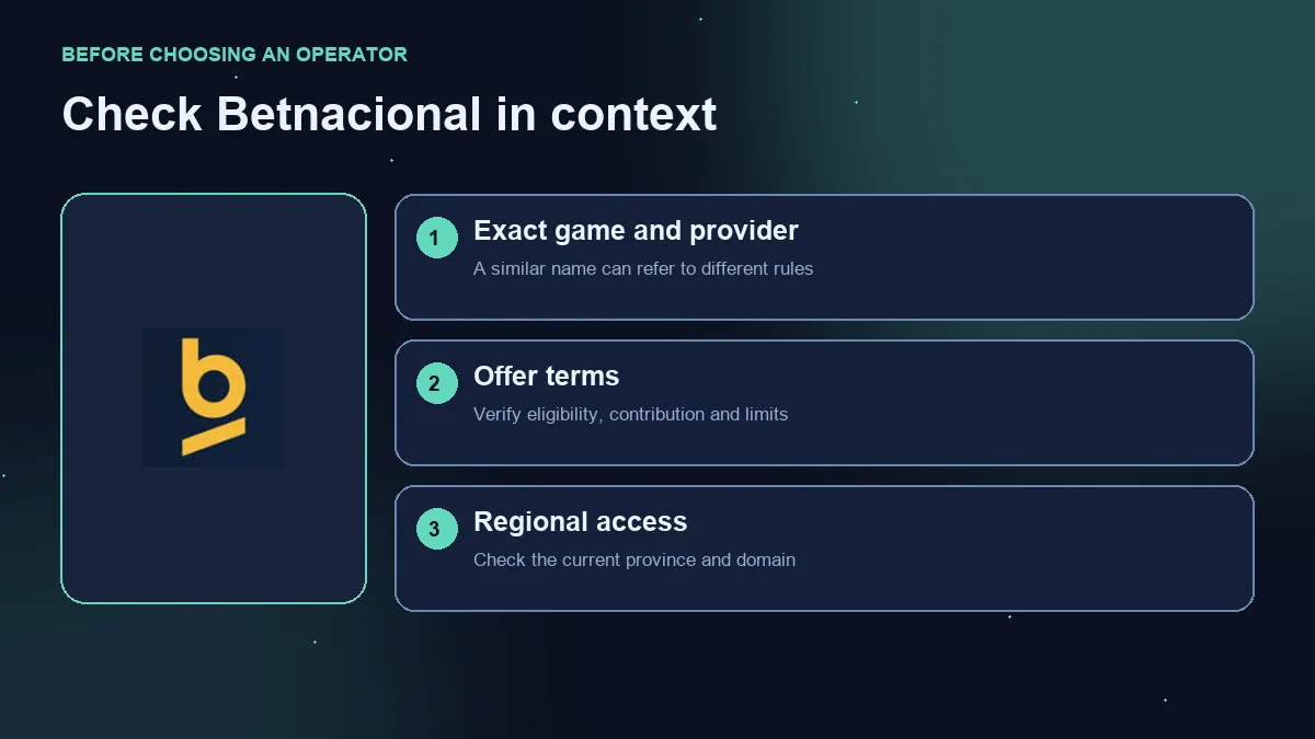 Mines at Betnacional: check the exact game, offer terms and regional access.