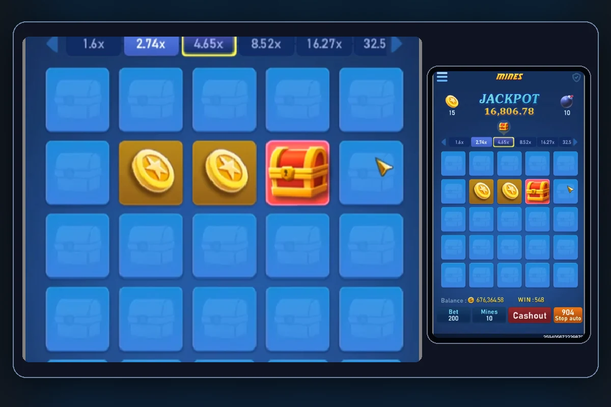 Game interface: TaDa / JILI Mines by JILI / TaDa