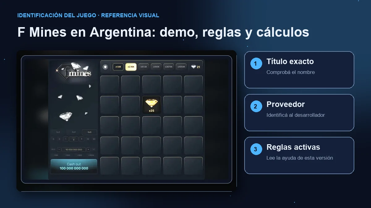 F Mines de Galaxsys: interfaz con comprobaciones de título, proveedor y reglas.