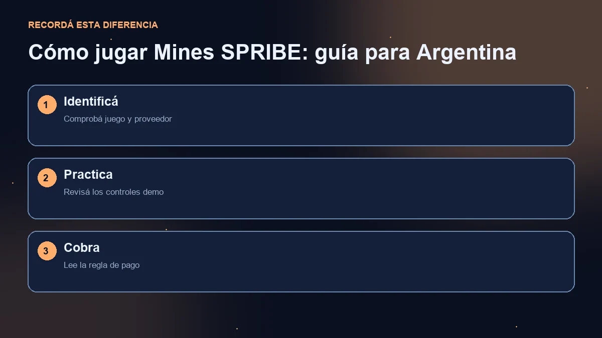 Diagrama de tres pasos: identificación del juego, controles demo y reglas de cobro.