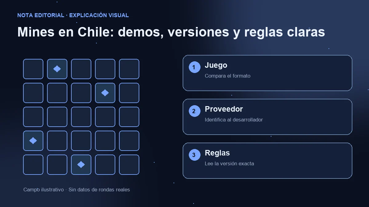 Campo ilustrativo y tres comprobaciones: formato del juego, proveedor y reglas de la versión.