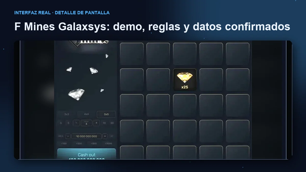 F Mines de Galaxsys: detalle ampliado de la interfaz del juego.