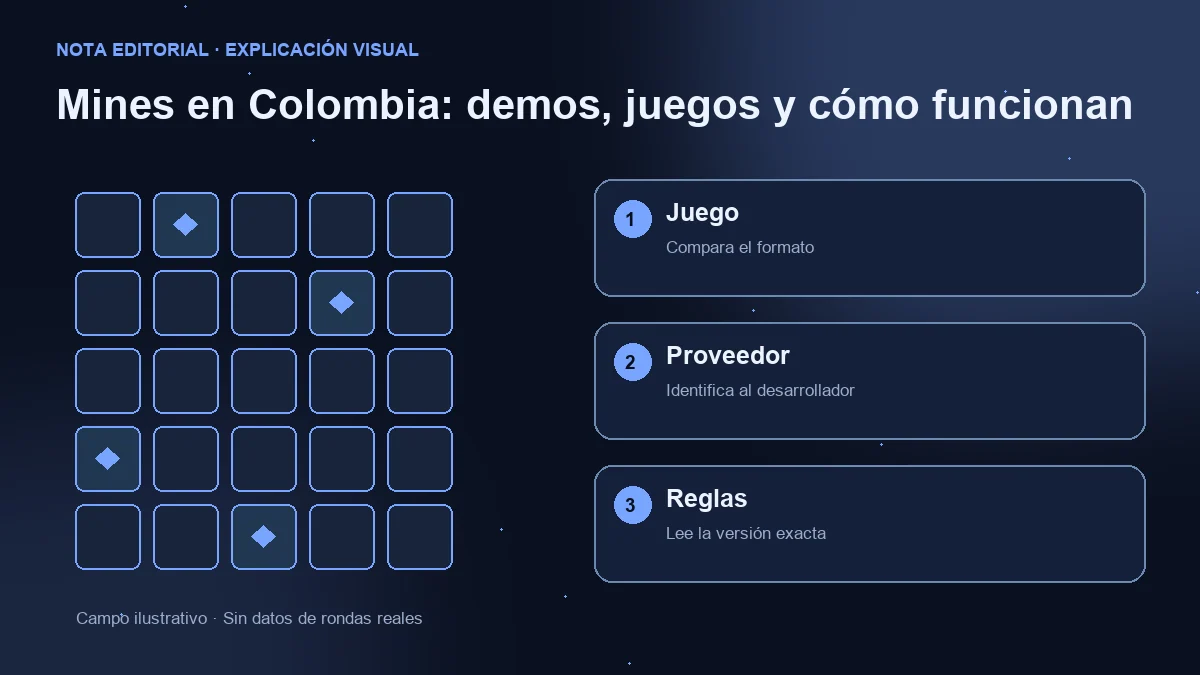 Campo ilustrativo y tres comprobaciones: formato del juego, proveedor y reglas de la versión.