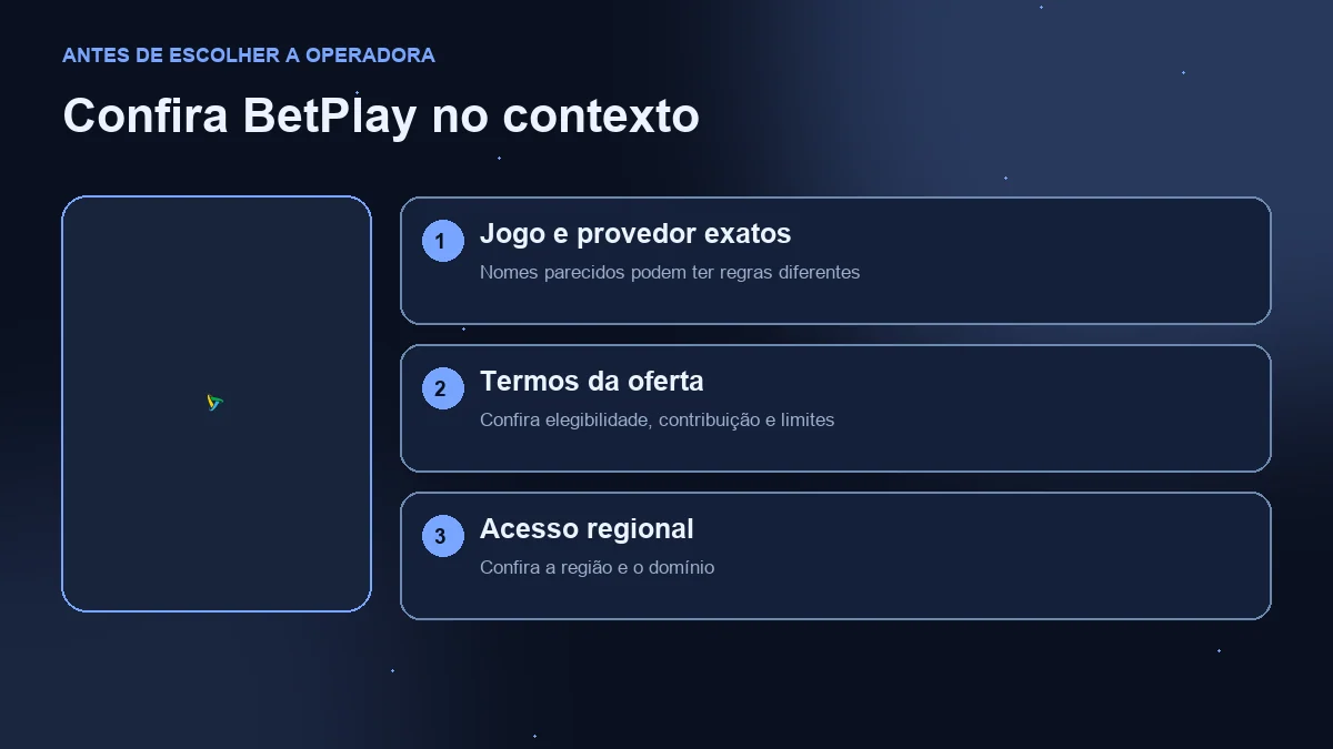 Mines na BetPlay: diagrama de conferência do jogo, termos da oferta e acesso regional.