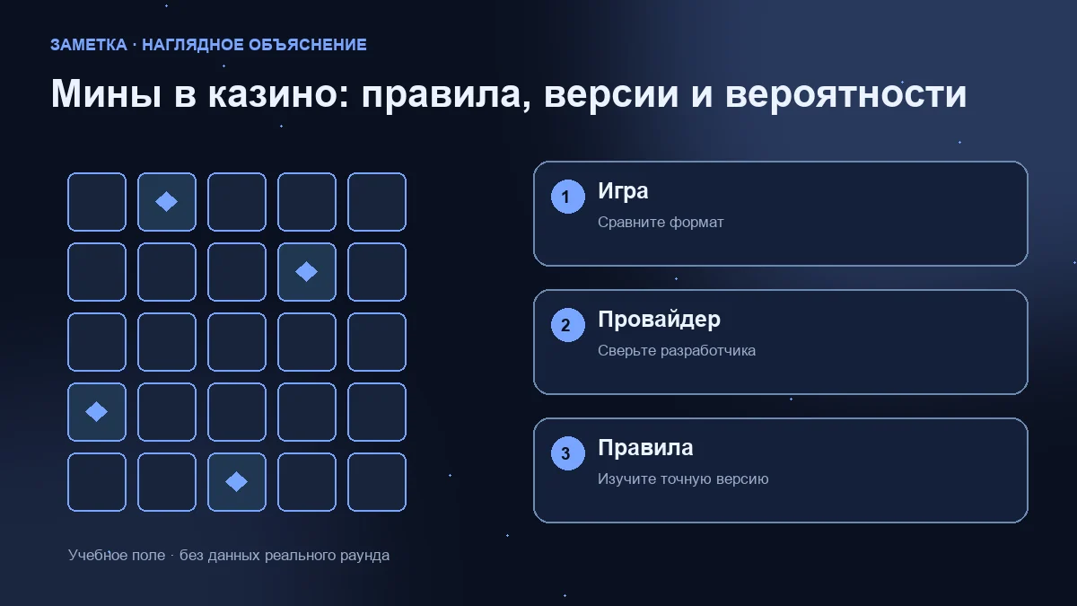 Учебная сетка и три проверки: формат игры, разработчик и правила конкретной версии.